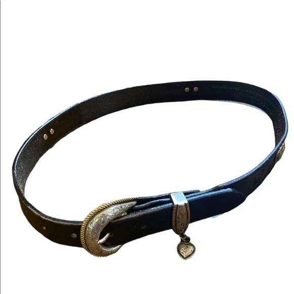 Resistol Accessories - Resistol leather belt with silver accents